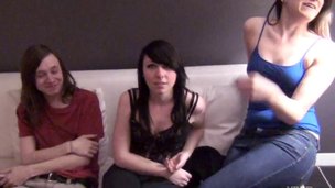 hardcore threesome blowjob handjob reality