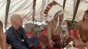 Trip back to the old days where rifts betwixt Cowboys and Indians still grew strong. General Johnny Sins and High Chief Keiran Lee are planning a peace offering to settle the differences betwixt the two. In attempts to give the most wonderful presents they can, the two males consent to a conclusion to suggest their wives to each other.