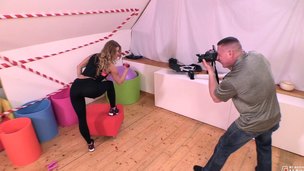 Lucky photographer gets to drill a cute lady with a nice a-hole