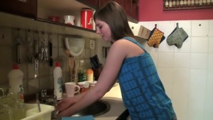 Hot Teenage Fucking In The Kitchen