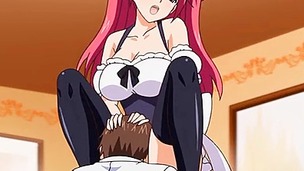 Astounding hentai maid clip with stud fucking the pretty cutie in uniform and splashing cum over marangos