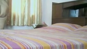 Hidden cam in a hotel room captures BBW Indian aunty seduced for dirty sex